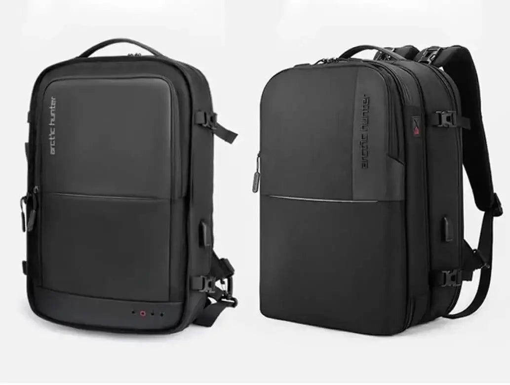 حقيبة ظهر Arctic Hunter 3 في 1 قابلة للتحويل للسفر - حقيبة ظهر يومية مقاومة للماء مع منفذ USB ومقبس سماعة رأس للرجال والنساء، موديل B00382 / Arctic Hunter 3-in-1 Convertible Travel Backpack - Water-Resistant Daypack with USB Port Model B00382 - Sooqja سوقجة