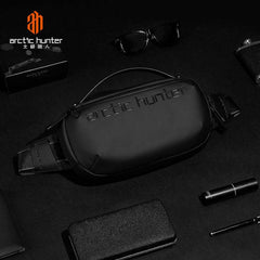 حقيبة سفر Arctic Hunter Cross Y00020 Body مقاومة للماء ومضادة للسرقة - حقيبة كتف للجنسين، باللون الأسود / Arctic Hunter Cross Y00020 Body Water Resistant Anti-Theft Travel Bag - Unisex Shoulder Bag, Black