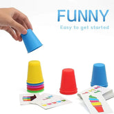 لعبة أكواب السرعة العائلية للاطفال مع 24 بطاقة صور و30 كوب وجرس - Sooqja سوقجة