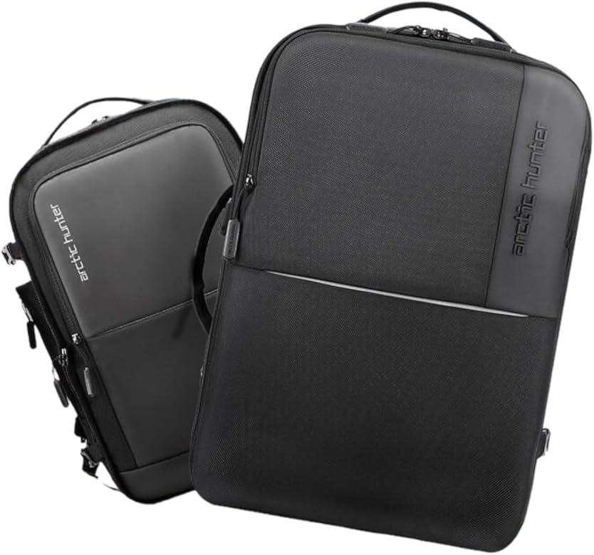 حقيبة ظهر Arctic Hunter 3 في 1 قابلة للتحويل للسفر - حقيبة ظهر يومية مقاومة للماء مع منفذ USB ومقبس سماعة رأس للرجال والنساء، موديل B00382 / Arctic Hunter 3-in-1 Convertible Travel Backpack - Water-Resistant Daypack with USB Port Model B00382 - Sooqja سوقجة