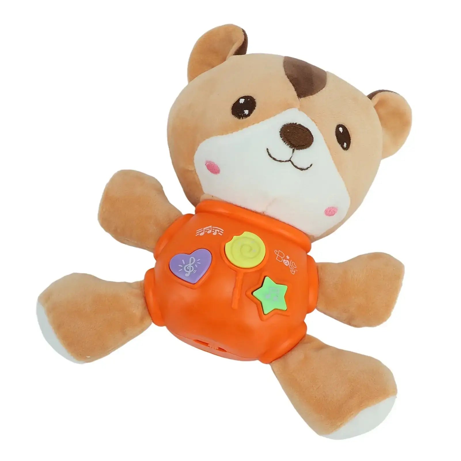 دمية دب موسيقية ناعمة للأطفال – لعبة تفاعلية مع أضواء وأصوات - Sooqja سوقجة