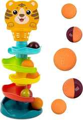 لعبة تعليمية مبكرة للأطفال على شكل برج كرات متدحرجة، مسار دوار - Sooqja سوقجة