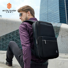 حقيبة ظهر Arctic Hunter B00410 للرجال مقاومة للماء، لون أسود/Arctic Hunter B00410 Men's Water Resistant Backpack, Black