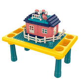 طاولة تركيب مكعبات تعليمية مكونة من 76 قطعة لمساعدة الأطفال على تعلم مهارات عقلية ووظائف تحكم يدوية دقيقة - Sooqja سوقجة