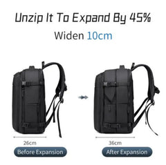 حقيبة ظهر للسفر Arctic Hunter B00866 – بسعة 36 لتر قابلة للتوسيع حتى 55 لتر مع خاصية الفاكيوم