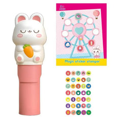 لعبة الملصقات السحرية 200 ملصق فني، بثلاثة أشكال ديناصور، قطة، أرنب - Sooqja سوقجة