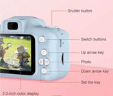 كاميرا أطفال بدقة 800 ميجابكسل مع شاشة 2 بوصة ، كاميرتان أمامية وخلفية ، شحن بمنفذ USB ، لعبة تعليمية ممتعة للأولاد والبنات ، هدية عيد ميلاد قطعة واحدة - Sooqja سوقجة