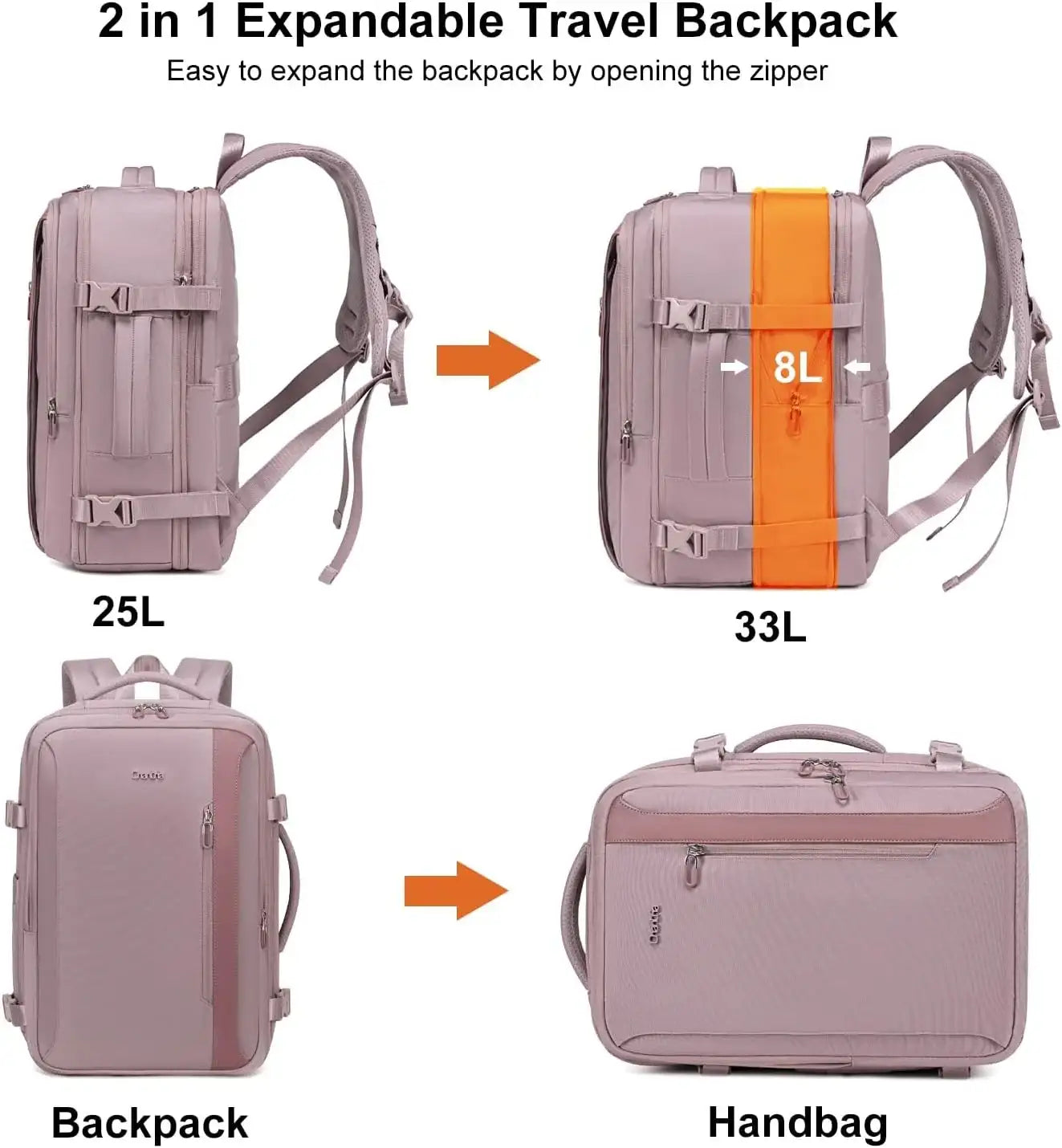 حقيبة الظهر Chantria CB00617 هي حقيبة أنيقة ومتعددة الاستخدامات، مصممة خصيصًا لتلبية احتياجات النساء في العمل، الدراسة، والسفر. - Sooqja سوقجة