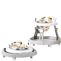 مشاية أطفال متعددة الاستخدامات بارتفاع قابل للتعديل ومقعد مبطن