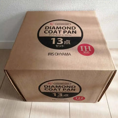 طقم الطناجر والقلايات من الماركات اليابانية المعروفة 13 قطعة Iris Ohyama Diamond Coated - Sooqja سوقجة