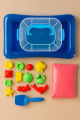 رمل سحري ١ كيلو مع فرشة قابلة للنفخ وقطع الاشكال - Sooqja سوقجة