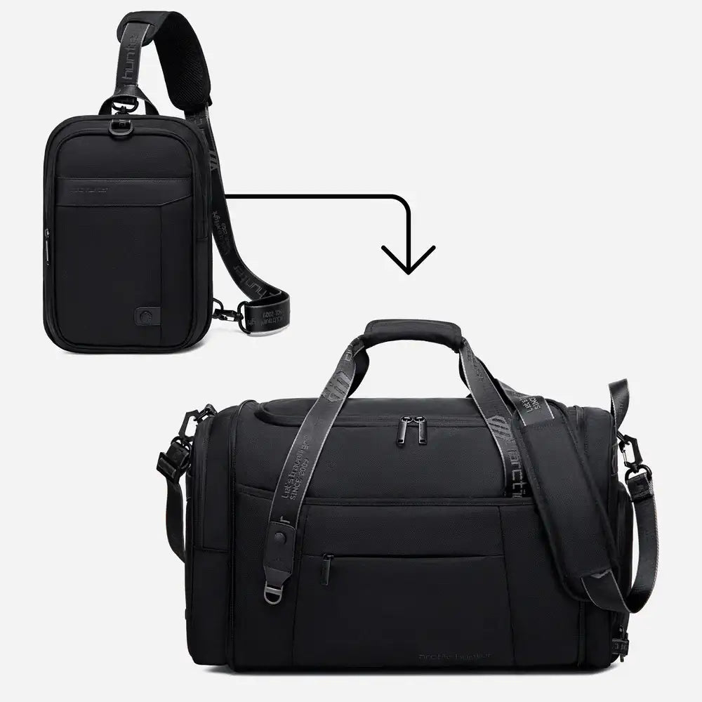 حقيبة قابلة للطي من Arctic Hunter LX00021 ، حقيبة سفر مقاومة للماء مع حجرة للأحذية وأشرطة كتف قابلة للفصل للرجال والنساء. Arctic Hunter LX00021 Foldable Bag, Water-Resistant Travel Bag with Shoe Compartment and Detachable Shoulder Straps for Me - Sooqja سوقجة