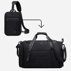 حقيبة قابلة للطي من Arctic Hunter LX00021 ، حقيبة سفر مقاومة للماء مع حجرة للأحذية وأشرطة كتف قابلة للفصل للرجال والنساء. Arctic Hunter LX00021 Foldable Bag, Water-Resistant Travel Bag with Shoe Compartment and Detachable Shoulder Straps for Me - Sooqja سوقجة