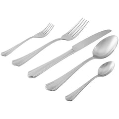 أمازون بيسكس - أدوات مائدة من الفولاذ المقاوم للصدأ بحواف صدفية، ٢٠ قطعة - Sooqja سوقجة