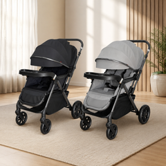 عربة أطفال Kidilo T8 متعددة الوضعيات بمقبض قابل للعكس والطي