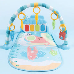 فرشة ألعاب موسيقية للأطفال مع بيانو وألعاب معلقة