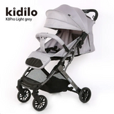 عربة الأطفال المدمجة Kidilo K8 Pro – حماية من الشمس وسهولة في التنقل – متوفرة باللونين الرمادي الفاتح والكاكي