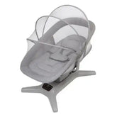 سرير كهربائي للأطفال من ماستيلا، مزود بسبعة أوضاع تأرجح، وموسيقى، وضبط مسند الظهر، وألعاب معلقة، ولوحة لمس - رمادي فاتح