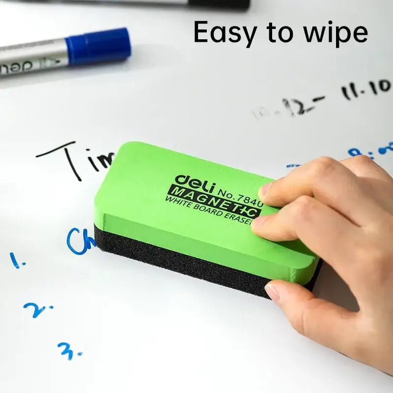 مجموعة أقلام سبورة بيضاء وممحاة مغناطيسية من ديلي Deli - Sooqja سوقجة