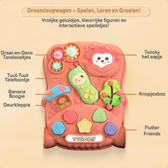 مشايات الأطفال، لعبة تعليمية موسيقية، ألعاب مشي تفاعلية، مركز أنشطة للأطفال الأولاد والبنات، من عمر 18شهر إلى 3 سنوات، باللون الأخضر والمشمشي