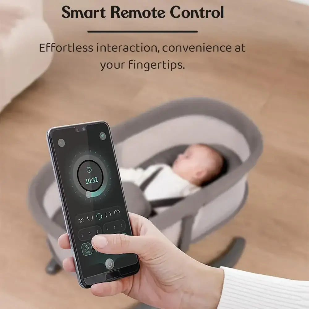 ماستيلا Mastela - مهد مواليد هزاز كهربائي مع موسيقى - رمادي - Sooqja سوقجة