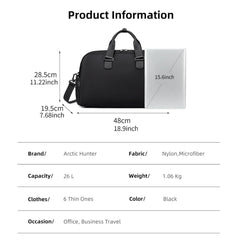 حقيبة ARCTIC HUNTER LXB00842 بتصميم جاف ورطب، حقيبة يد للكمبيوتر المحمول مقاس 15.6 بوصة /ARCTIC HUNTER LXB00842 Dry & Wet Bag, 15.6" Laptop Handbag - Sooqja سوقجة