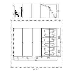 خيمة Coleman Castle Pines 6L (موديل 2022) ل 6 أشخاص