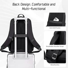 حقيبة ظهر Arctic Hunter Business B00810 للرجال والنساء من النايلون سعة 25 لترًا مقاومة للماء مع جيوب متعددة وحجرة كمبيوتر محمول مقاس 15.6 بوصة مضادة للسرقة للمكتب والسفر والجامعة / Arctic Hunter Business Backpack B00810 for Men Women Nylon 25L Laptop Bag - Sooqja سوقجة