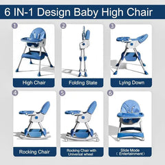 كرسي طعام للأطفال Kidilo MA-120 – مريح وآمن من عمر 6 أشهر حتى 50 كغم