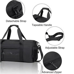 حقيبة رياضية فاخرة مقاومة للماء بسعة 25 لترًا مع حجرة للأحذية وأشرطة قابلة للفصل للرجال والنساء - Arctic Hunter LX00537 / Premium 25L Water-Resistant Gym Bag with Shoe Compartment and Detachable Straps for Men and Women - Arctic Hunter LX00537 - Sooqja سوقجة