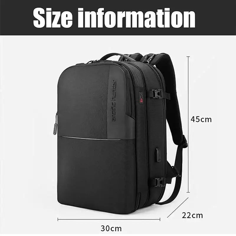 حقيبة ظهر Arctic Hunter 3 في 1 قابلة للتحويل للسفر - حقيبة ظهر يومية مقاومة للماء مع منفذ USB ومقبس سماعة رأس للرجال والنساء، موديل B00382 / Arctic Hunter 3-in-1 Convertible Travel Backpack - Water-Resistant Daypack with USB Port Model B00382 - Sooqja سوقجة