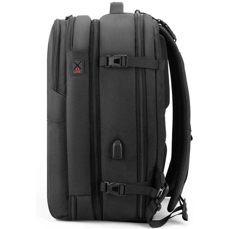 حقيبة ظهر Arctic Hunter 3 في 1 قابلة للتحويل للسفر - حقيبة ظهر يومية مقاومة للماء مع منفذ USB ومقبس سماعة رأس للرجال والنساء، موديل B00382 / Arctic Hunter 3-in-1 Convertible Travel Backpack - Water-Resistant Daypack with USB Port Model B00382 - Sooqja سوقجة