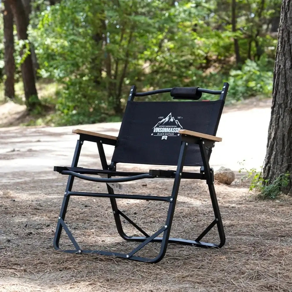 مجموعة كرسي تخييم فينسون شبكي قابل للطي ومنخفض + حقيبة تخزين - Sooqja سوقجة