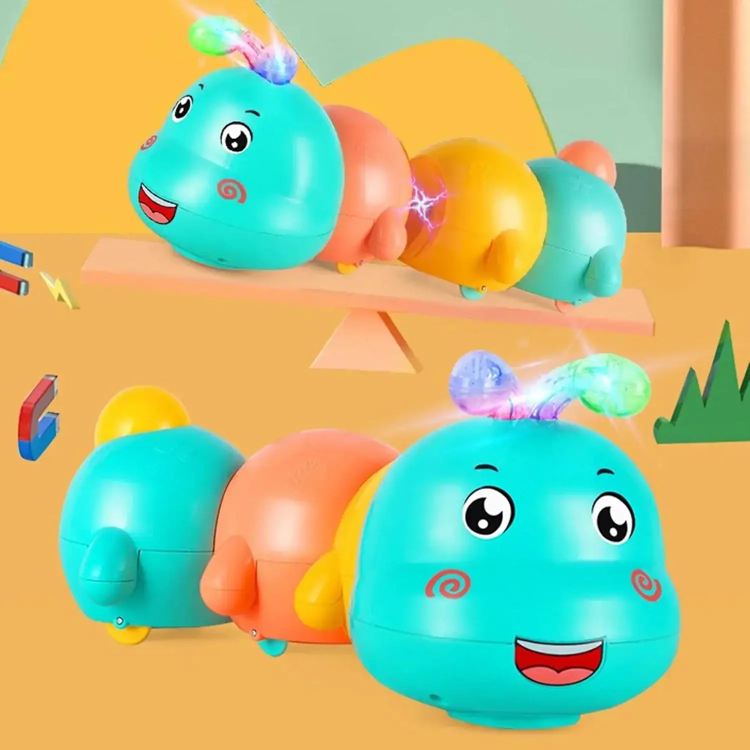 لعبة اليرقة الموسيقية الزاحفة للأطفال - Sooqja سوقجة