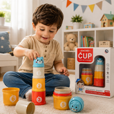 لعبة أكواب التكديس والتركيب الملونة للأطفال – Stacked Cup من عمر 18 شهر+