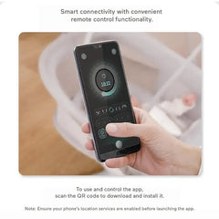 سرير كهربائي للأطفال من ماستيلا، مزود بسبعة أوضاع تأرجح، وموسيقى، وضبط مسند الظهر، وألعاب معلقة، ولوحة لمس - رمادي فاتح