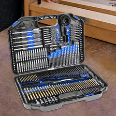 طقم ريونيم المكوّن من 246 قطعة – مثقاب واكسسوارات متعددة الاستخدامات للحفر في المعادن، الخشب، البلاط والطوب