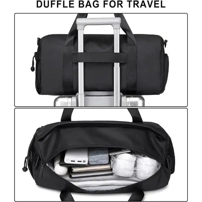 حقيبة رياضية فاخرة مقاومة للماء بسعة 25 لترًا مع حجرة للأحذية وأشرطة قابلة للفصل للرجال والنساء - Arctic Hunter LX00537 / Premium 25L Water-Resistant Gym Bag with Shoe Compartment and Detachable Straps for Men and Women - Arctic Hunter LX00537 - Sooqja سوقجة