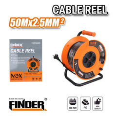بكرة تمديد كهرباء FINDER – بطول 50 متر × 2.5 ملم²