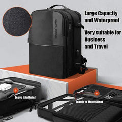 حقيبة ظهر Arctic Hunter 3 في 1 قابلة للتحويل للسفر - حقيبة ظهر يومية مقاومة للماء مع منفذ USB ومقبس سماعة رأس للرجال والنساء، موديل B00382 / Arctic Hunter 3-in-1 Convertible Travel Backpack - Water-Resistant Daypack with USB Port Model B00382 - Sooqja سوقجة