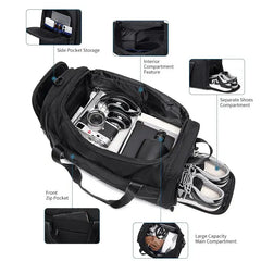 حقيبة قابلة للطي من Arctic Hunter LX00021 ، حقيبة سفر مقاومة للماء مع حجرة للأحذية وأشرطة كتف قابلة للفصل للرجال والنساء. Arctic Hunter LX00021 Foldable Bag, Water-Resistant Travel Bag with Shoe Compartment and Detachable Shoulder Straps for Me - Sooqja سوقجة