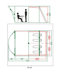 خيمة Meadowood 4 من ماركة Coleman الأمريكية - عائلية من نوع النفق - Sooqja سوقجة