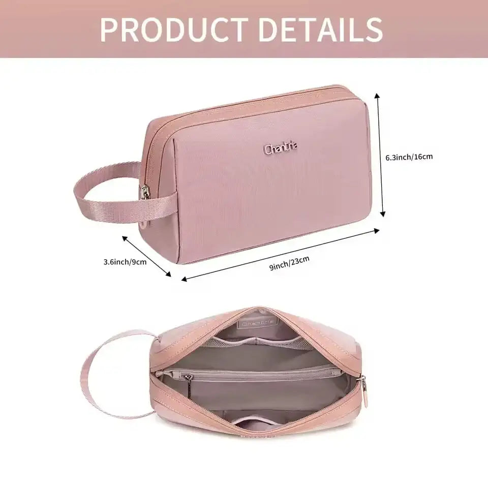 شانترا CB00637-حقيبة مكياج للسفر للنساء ، حقيبة مستحضرات تجميل ، منظم مقاوم للماء ، حقيبة أدوات الزينة ، صغيرة ومتينة ، متعددة المساحات - Sooqja سوقجة