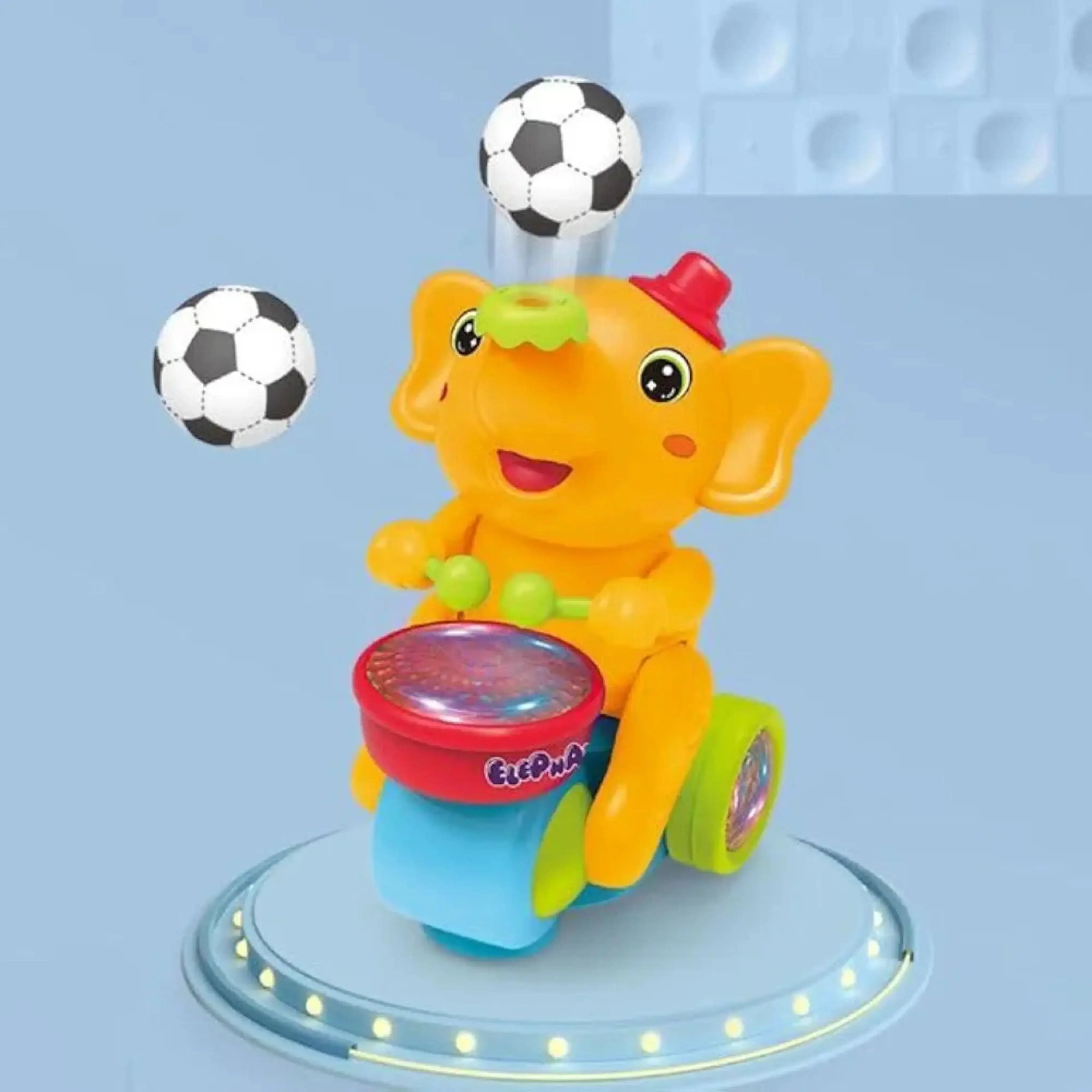 لعبة الفيل الموسيقية التفاعلية – مع الكرات ، الأضواء للأطفال - Sooqja سوقجة