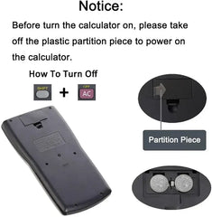 آلة حاسبة علمية محمولة DEXIN KK-82MS-B، آلة حاسبة علمية هندسية وظيفية مع 240 وظيفة وشاشة ذات سطرين للوازم المدرسية للطلاب والمعلمين والمكاتب التجارية والمنزلية (أسود) - Sooqja سوقجة