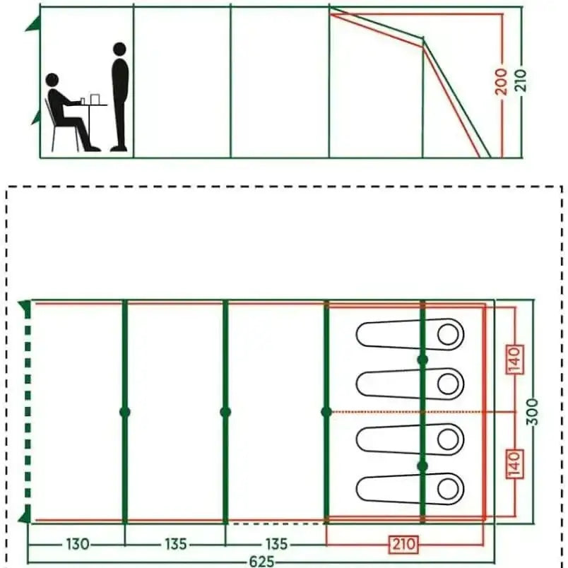 خيمة Coleman Castle Pines™ 4L – خيمة عائلية لـ4 أشخاص بتقنية BlackOut - Sooqja سوقجة