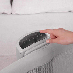 ماستيلا Mastela - سرير أطفال مع مظلة وارتفاع قابل للتعديل وعجلات دوارة - رمادي