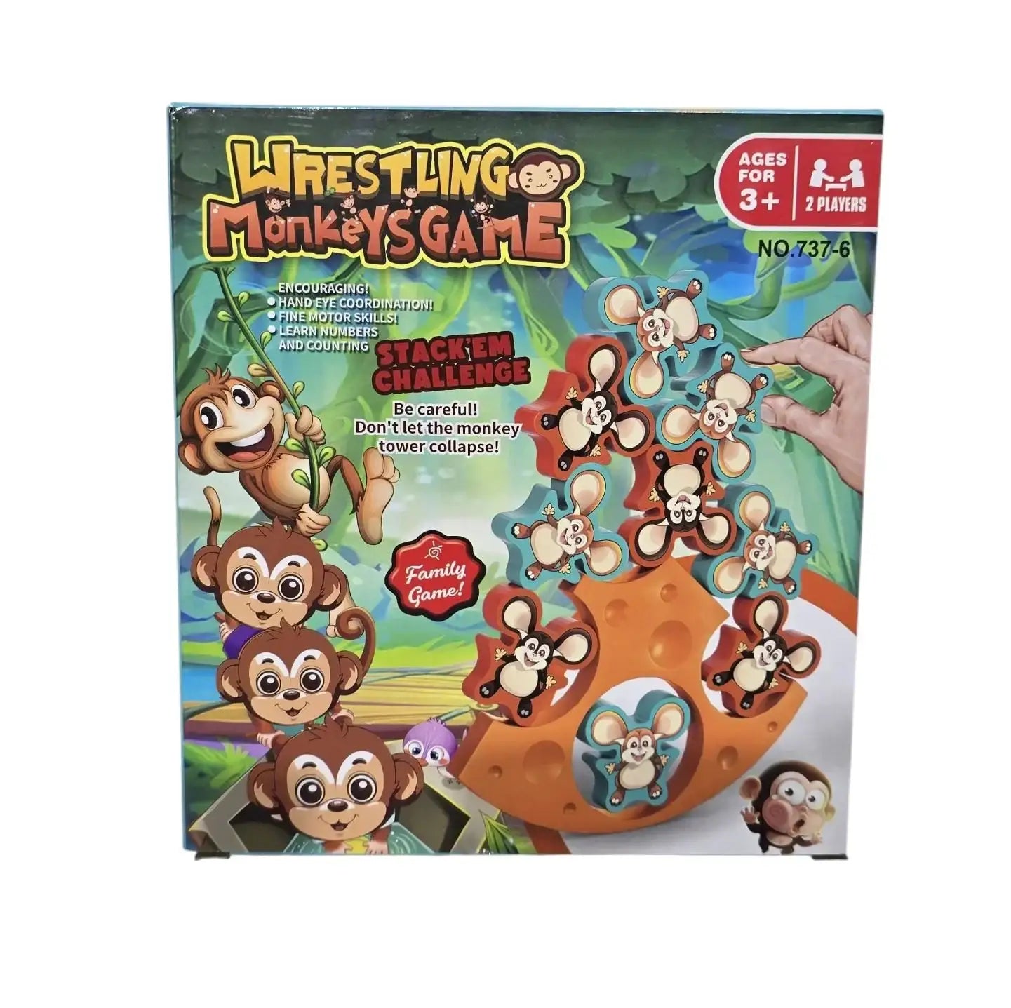 لعبة توازن القرود "Wrestling Monkeys Game" لعبة مهارة وتوازن للأطفال - Sooqja سوقجة