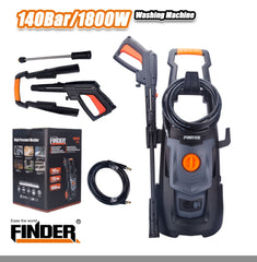 ماكينة غسيل ضغط عالي Finder – قوة 1800 واط وضغط 140 بار