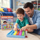 لعبة كرة فرز الألوان كرات ملونة لعبة حسية، لوحة كرات قوس قزح، ألغاز تفاعلية حسية تعليمية للأطفال